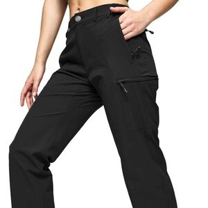 Meir quick dry lightweight ripstop hiking tactical pants pockets 14 black